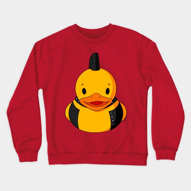 Punk Boy Rubber Duck Crewneck Sweatshirt by Alisha Ober Designs